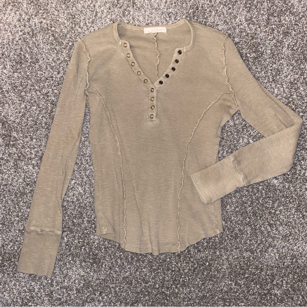 Women's Beige Long Sleeve Top